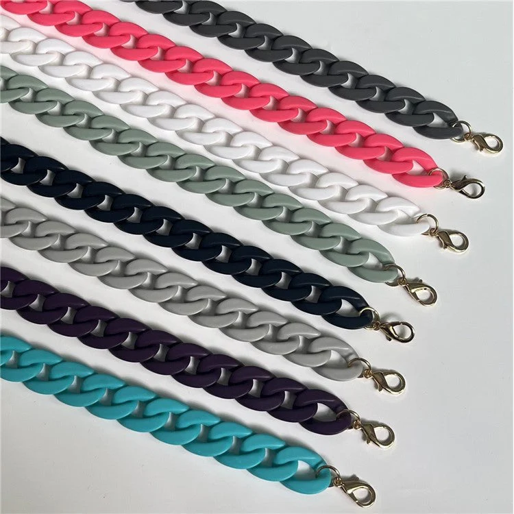 Phone Wrist Lanyard Matte Acrylic Chain 60cm Phone Wrist Strap - Matte Fluorescent Green - Image 4