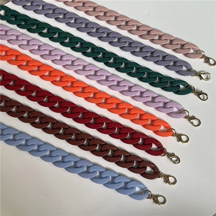 Phone Wrist Lanyard Matte Acrylic Chain 60cm Phone Wrist Strap - Matte Fluorescent Green - Image 5
