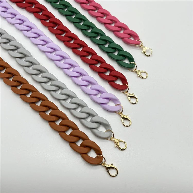 Phone Wrist Lanyard Matte Acrylic Chain 60cm Phone Wrist Strap - Matte Fluorescent Green - Image 6