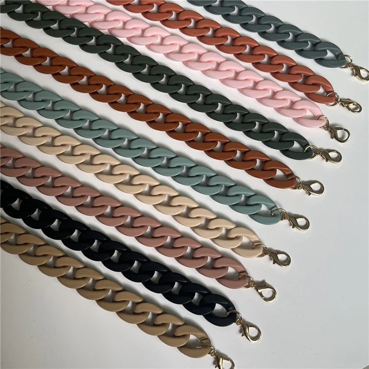 Phone Wrist Lanyard Matte Acrylic Chain 60cm Phone Wrist Strap - Matte Light Purple - Image 3